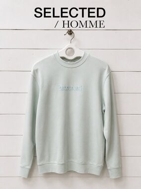 Selected Homme Mint Green Crewneck Sweatshirt – Men’s Size S